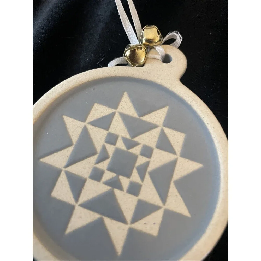 Set of 2 Ceramic Ornaments Missouri Star Quilt Co Christmas Ornaments